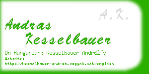 andras kesselbauer business card